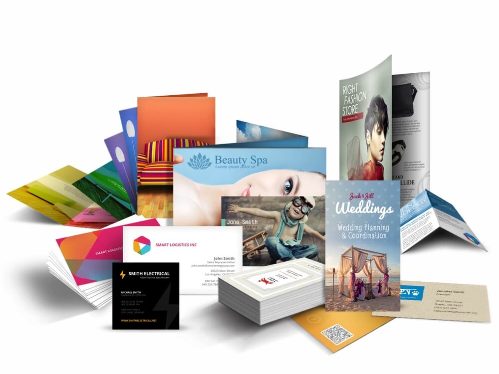 Folletos, dípticos y tarjetas impresos a todo color